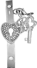 It Really Locks!, The Key To My Heart, "Initial B", Cuff Crystal Bracelet, Hypoallergenic, Safe-Nickel, Lead, Free