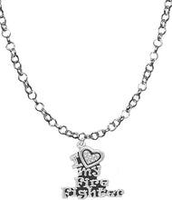 Firefighter, I Love My Firefighter, Genuine Crystal Necklace, Hypoallergenic, Safe-Nickel, Lead, Free