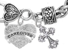 Caregiver, Nurse, RN, LPN, Genuine Crystal Cross, Bracelet, Hypoallergenic, Safe-Nickel, Lead, Free