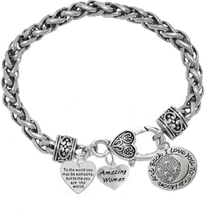 Mother's Day Jewelry, Mom, Jewelry, Grandma Jewelry, "Amazing Women" Bracelet, Hypoallergenic, Safe-Nickel, Lead, Free