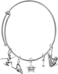 " Can Do -Spirit ", Gym Exercise, Adjustable Miracle Wire Bracelet, Hypoallergenic Safe, No Nickel, Lead, Or Poisonous Cadmium In Bracelet-It Is What You Do Not See That Matters™