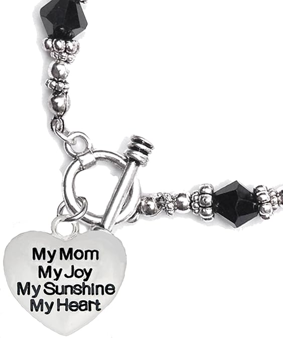 Message Jewelry, My Mom, My Joy, My Sunshine, My Heart, Bracelet, Hypoallergenic, Safe-Nickel, Lead, Free