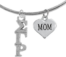Sigma Gamma Rho, Adjustable Snake Chain Necklace/Lavaliere," Mom", Safe- Hypoallergenic Nickel, Lead Free Licensed Sorority Jewelry Manufacturer