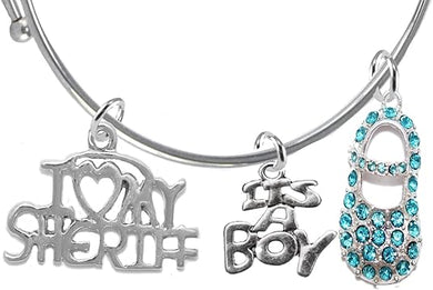 Sheriff's, It's A Boy, Adjustable Bracelet, Hypoallergenic, Safe-Nickel, Lead, Cadmium Free