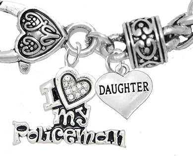Policeman's, I Love My Policeman, Daughter, Hypoallergenic, Safe-Nickel, Lead, Free