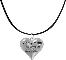 Army Mom, He's My Hero, Hypoallergenic Adjustable Necklace, Safe-Nickel, Lead, Cadmium Free