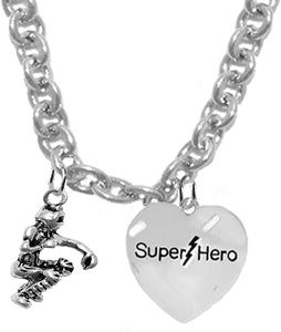 CATCHER, Softball/Baseball, SUPER HERO, She is/He is, Special, Sterling Silver, Solid .925 Sterling, Not Plated Or Coated,18 Inch Necklace.Charm,Nickel,Lead Free.Fast