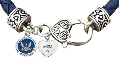 Navy Mom Bracelet, Navy Bracelet, US Navy Bracelet, Navy Jewelry, Hypoallergenic-Safe, No Nickel, Lead, Or Poisonous Cadmium In Bracelet
