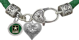 Army, "My Soldier, God Has You In His Arms, And I Have You In My Heart ", Bracelet, Hypoallergenic Safe, No Nickel, Lead, Or Poisonous Cadmium In Bracelet