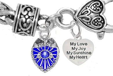 Policeman's, My Love, My Joy, My Sunshine, My Heart, Hypoallergenic, Safe-Nickel Free, No Poisonous Lead Or Cadmium.