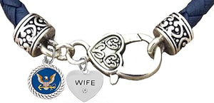 Navy Wife Bracelet, Navy Bracelet, US Navy Bracelet, Navy Jewelry, Hypoallergenic-Safe, No Nickel, Lead, Or Poisonous Cadmium In Bracelet