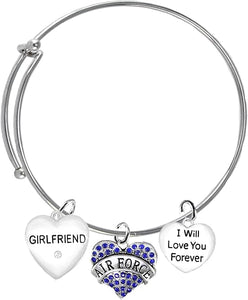 Air Force Girlfriend, I Will Love You Forever, Hypoallergenic, Safe-Nickel Free, No Poisonous Lead Or Cadmium