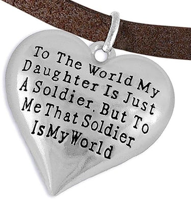 Army, Enlisted Daughter, My Daughter, She is My World, Bracelet, Adjustable Hypoallergenic-Safe