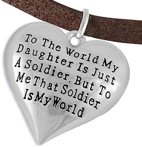 Army, Enlisted Daughter, My Daughter, She is My World, Bracelet, Adjustable Hypoallergenic-Safe