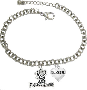 Policeman's, I Love My Policeman, Daughter, Hypoallergenic, Safe-Nickel, Lead, Free