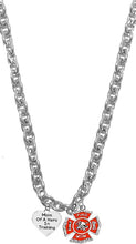 Firefighter, Mom Of A Hero In Training, Fire Department Charm, On A Adjustable Cable Chain Necklace, Hypoallergenic Safe-Nickel, Lead And Cadmium Free