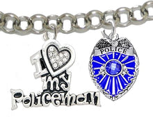 Policeman's, I Love My Policeman, Police Badge, Adjustable Hypoallergenic, Safe-Nickel, Lead, Free