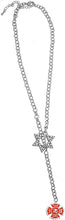 Jewish Firefighter's Wife, Through A Crystal Star of David, Necklace Hypoallergenic, Safe-Nickel, Lead, and Cadmium Free