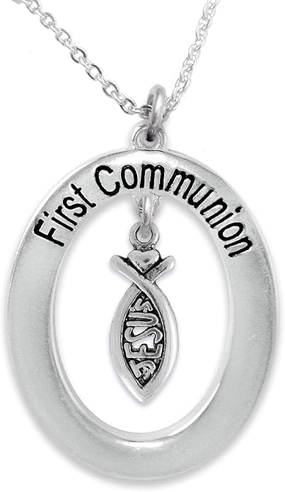 The Perfect Gift First Communion Hypoallergenic Children's Adjustable Necklace, 12 Inches With Extender Of 3 Inches
