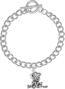 Firefighter, I Love My Firefighter, Genuine Crystal, Bracelet, Hypoallergenic, Safe-Nickel, Lead, Free