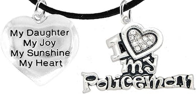 Policeman's, I Love My Policeman, My Daughter, My Joy, Hypoallergenic, Safe-Nickel, Lead, Free