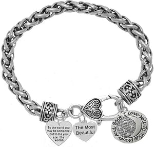 Mother's Day Jewelry, Mom, Jewelry, Grandma Jewelry The Most Beautiful Bracelet, Hypoallergenic, Safe-Nickel, Lead, Free