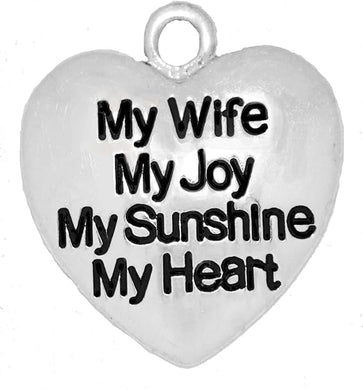 My Wife, My Joy, My Sunshine, My Heart.Hyperallergenic, Safe-Nickel, Lead, And Cadmium Free