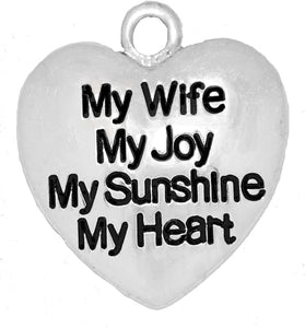My Wife, My Joy, My Sunshine, My Heart.Hyperallergenic, Safe-Nickel, Lead, And Cadmium Free