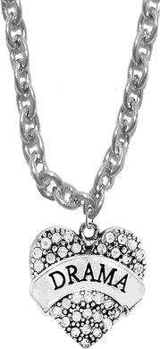 Drama, Theater, Actress, Actor, Entertainer Stage Perfomer On A Sterling Silver Solid .925 Sterling, Not Plated Or Coated.Cable Chain Necklace, Charm-Nickel, Lead, Cadmium Free