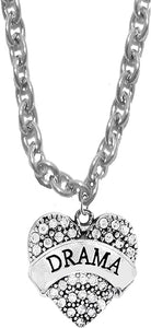 Drama, Theater, Actress, Actor, Entertainer Stage Perfomer On A Sterling Silver Solid .925 Sterling, Not Plated Or Coated.Cable Chain Necklace, Charm-Nickel, Lead, Cadmium Free