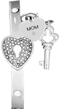 Message Bracelet, Mom, It Really Locks, The Key to My Heart Cuff Bracelet, Hypoallergenic, Safe-Nickel, Lead, Free