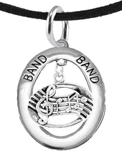 Band Music Notes Hypoallergenic Adjustable Necklace, Safe-Nickel, Lead Free