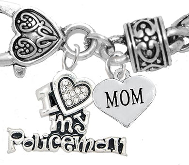 Policeman's, I Love My Policeman, Mom, Hypoallergenic, Safe-Nickel, Lead, Free