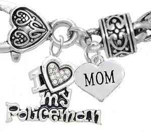 Policeman's, I Love My Policeman, Mom, Hypoallergenic, Safe-Nickel, Lead, Free