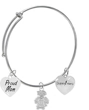 Martial Arts, Kickboxing, And Karate Jewelry, Super Hero, Proud Mom, Adjustable Bracelet Hypoallergenic, Safe-Nickel, Lead Free