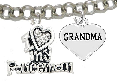 Policeman's, I Love My Policeman, Grandma, Hypoallergenic, Safe-Nickel, Lead, Free