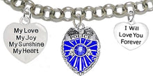 Policeman, My Love, My Joy, My Sunshine, I Will Love You Forever, Hypoallergenic Adjustable Nickle, Lead Free