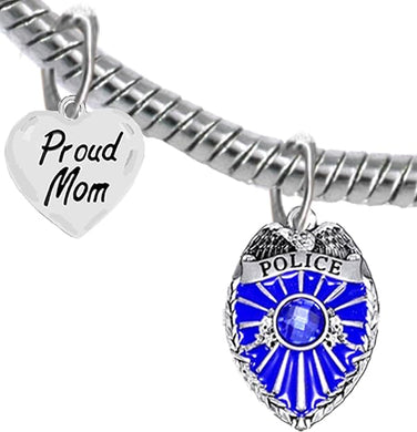 Policeman's, Proud Mom, Hypoallergenic, Safe-Nickel Free, No Poisonous Lead Or Cadmium.