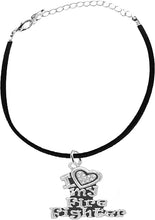 Firefighter, I Love My Firefighter, Genuine Crystal, Adjustable Bracelet, Hypoallergenic, Safe-Nickel, Lead, Free