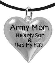Army Mom, He's My Hero, Hypoallergenic Adjustable Necklace, Safe-Nickel, Lead, Cadmium Free