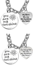 Very Special Mother Daughter,You Are My Sunshine, My Mom, My Daughter 18 Inch Necklaces(2),STERLING SILVER Solid .925 Sterling,Not Plated Or Coated.Cable Chain Necklaces,Charm-Nickel,Lead,Cadmium Free