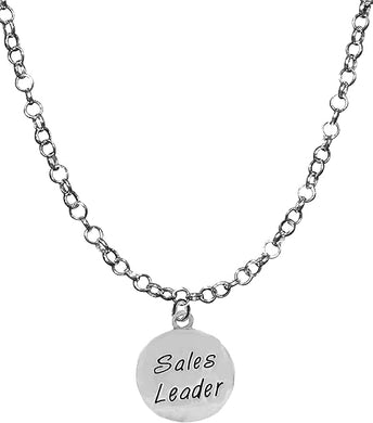 Sales Leader, Award, Adjustable 14-21 Inch Rolo Chain Necklace, Nickel, Lead, And Cadmium Free-Hypoallergenic