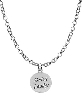 Sales Leader, Award, Adjustable 14-21 Inch Rolo Chain Necklace, Nickel, Lead, And Cadmium Free-Hypoallergenic