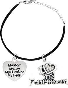 Policeman's, I Love My Policeman, My Mom, My Joy, Hypoallergenic, Safe-Nickel, Lead, Free