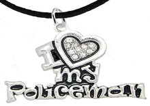 Policeman's, I Love My Policeman, Adjustable Black Suede Bracelet, Hypoallergenic, Safe-Nickel, Lead, Free