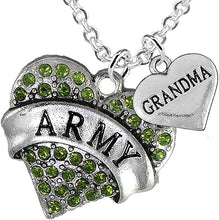 Army Grandma Heart Necklace, Adjustable, Hypoallergenic, Will NOT Irritate Anyone with Sensitive Skin. Safe- Nickel, Lead and Cadmium Free
