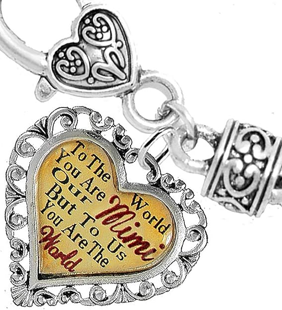 Mimi Heart Charm Bracelet Hypoallergenic, Safe, Nickel, Lead & Cadmium Free!
