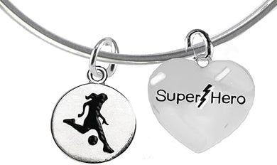 My Daughter, Super Hero, Soccer Player Jewelry Adjustable Bracelet Hypoallergenic, Safe-Nickel, Lead Free