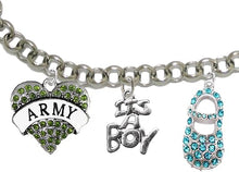 Army's Mom to Be, It's A Boy, Bracelet, Hypoallergenic, Safe-Nickel, Lead, Cadmium Free