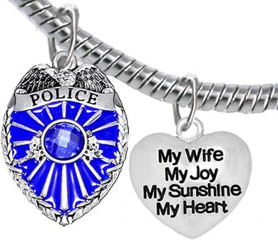Policeman's, My Wife, My Joy, My Sunshine, My Heart, Hypoallergenic, Safe-Nickel Free, No Poisonous Lead Or Cadmium.